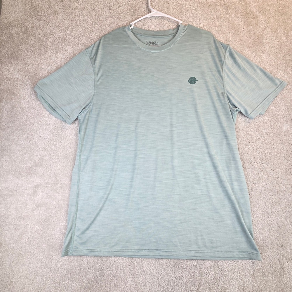 Marsh Wear Ride the Tide Mens XL Sage Green Performance Fishing T-Shirt
